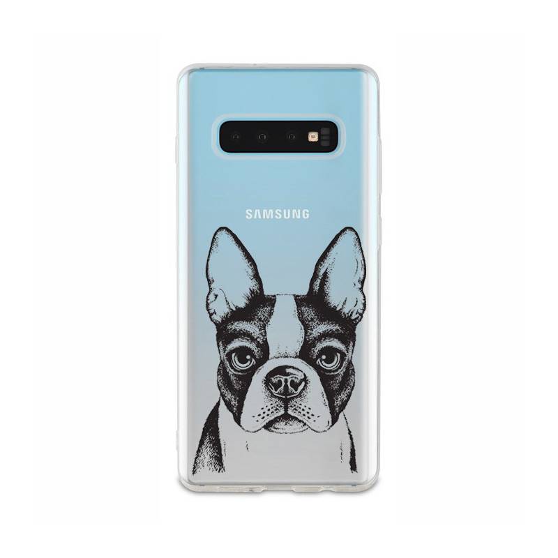 Coque transparente Samsung Galaxy S10 Bull dog