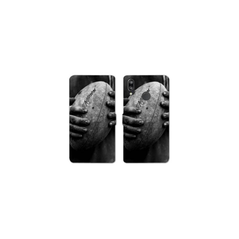 RV Housse cuir portefeuille Huawei P30 LITE Rugby