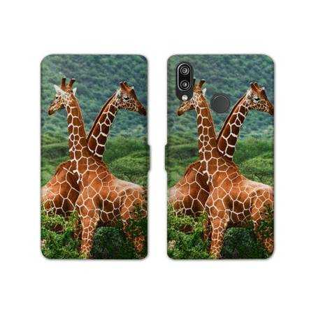RV Housse cuir portefeuille Huawei P30 LITE savane