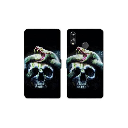 RV Housse cuir portefeuille Huawei P30 LITE reptiles