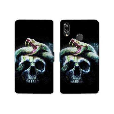 RV Housse cuir portefeuille Huawei P30 LITE reptiles