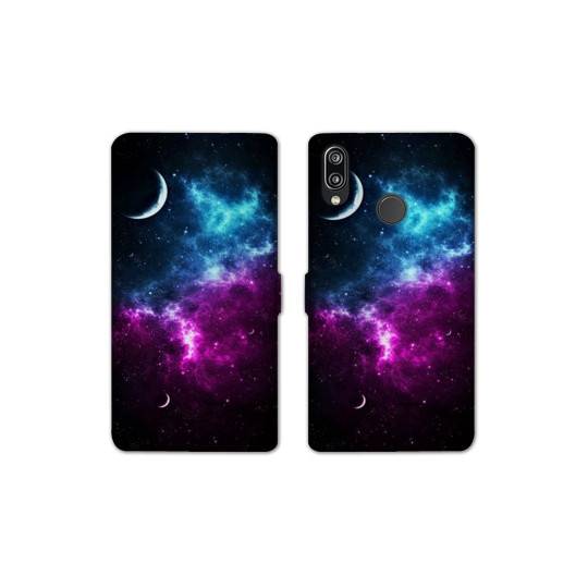 RV Housse cuir portefeuille Huawei P30 LITE Espace Univers Galaxie