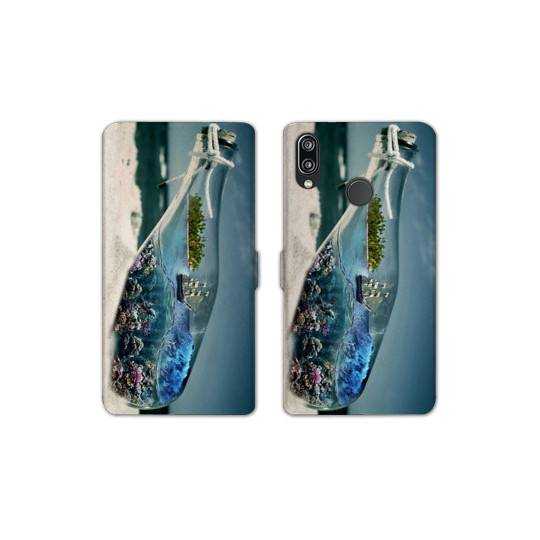 RV Housse cuir portefeuille Huawei P30 LITE Mer