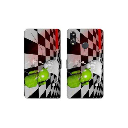 RV Housse cuir portefeuille Huawei P30 LITE apple vs android