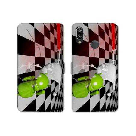 RV Housse cuir portefeuille Huawei P30 LITE apple vs android