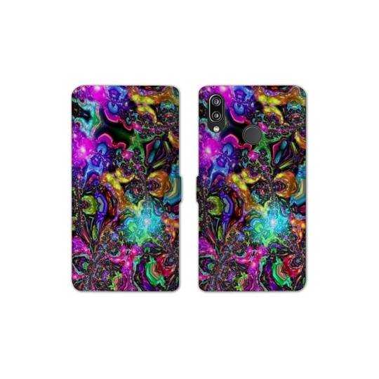 RV Housse cuir portefeuille Huawei P30 LITE Psychedelic