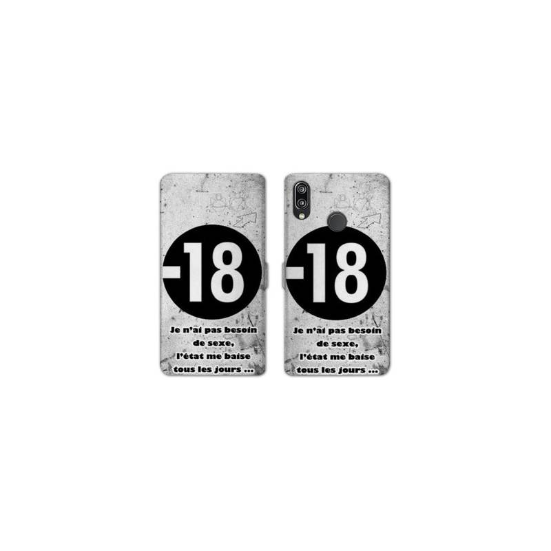 RV Housse cuir portefeuille Huawei P30 LITE Humour