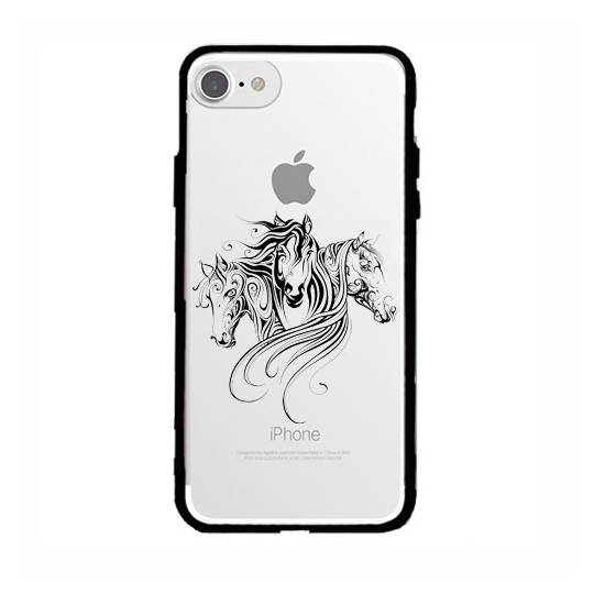 Coque transparente magnetique Apple Iphone 6 / 6s chevaux