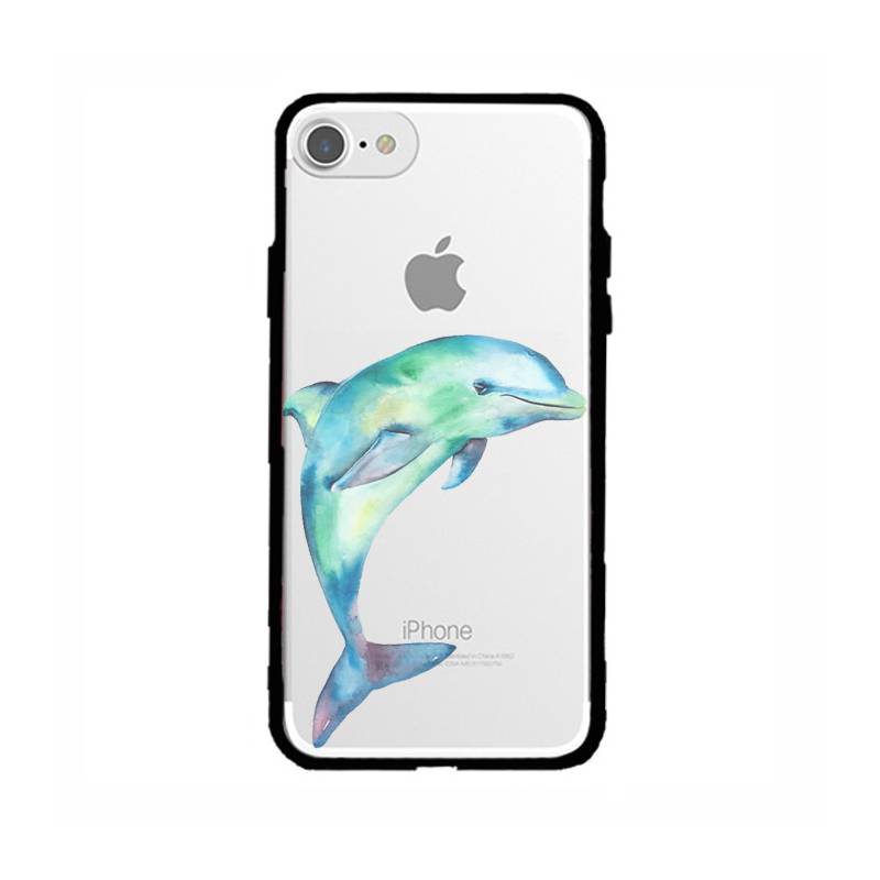 Coque transparente magnetique Apple Iphone 6 / 6s Dauphin Encre