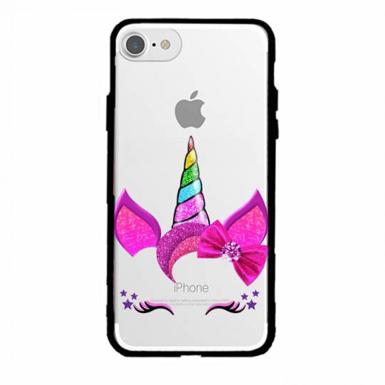 Coque transparente magnetique Apple Iphone 6 / 6s Licorne paillette