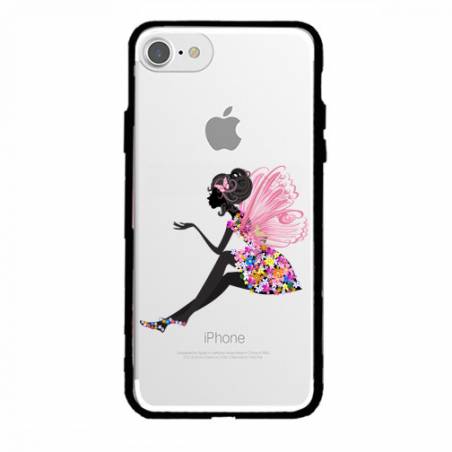 Coque transparente magnetique Apple Iphone 6 / 6s magique fee fleurie