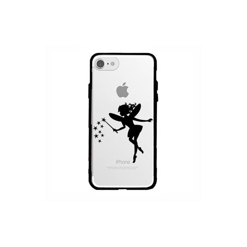 Coque transparente magnetique Apple Iphone 6 / 6s magique fee noir