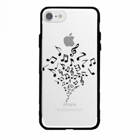 Coque transparente magnetique Apple Iphone 6 / 6s note musique