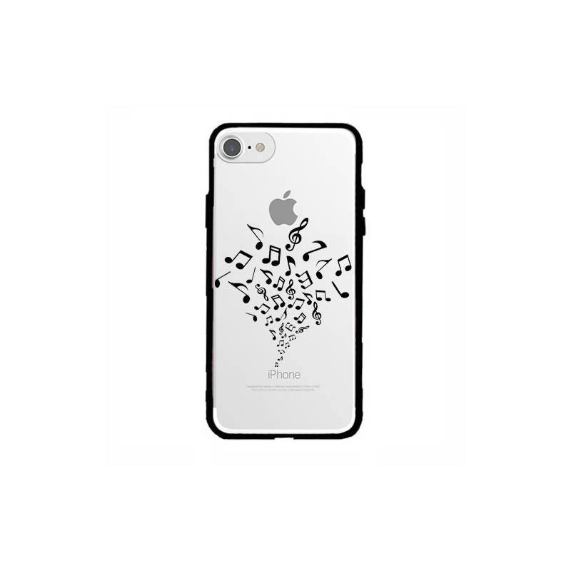 Coque transparente magnetique Apple Iphone 6 / 6s note musique