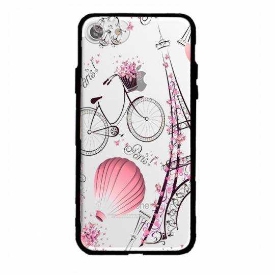 Coque transparente magnetique Apple Iphone 6 / 6s Paris mongolfiere