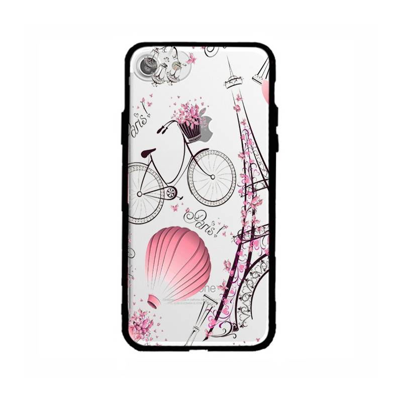 Coque transparente magnetique Apple Iphone 6 / 6s Paris mongolfiere