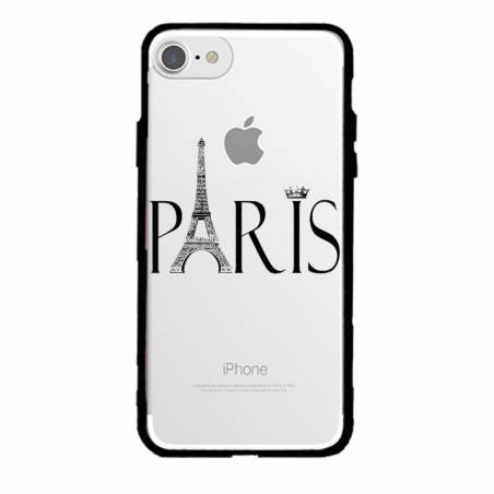 Coque transparente magnetique Apple Iphone 6 / 6s Paris noir