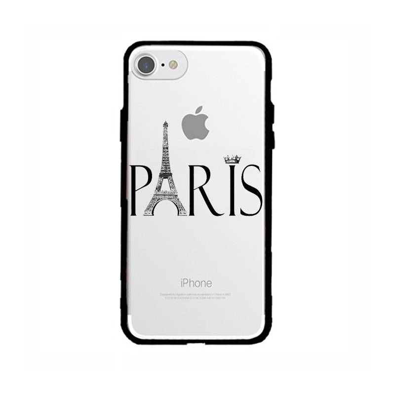 Coque transparente magnetique Apple Iphone 6 / 6s Paris noir