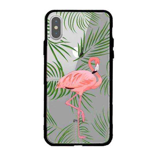 Coque transparente magnetique Apple Iphone X / XS Flamant Rose