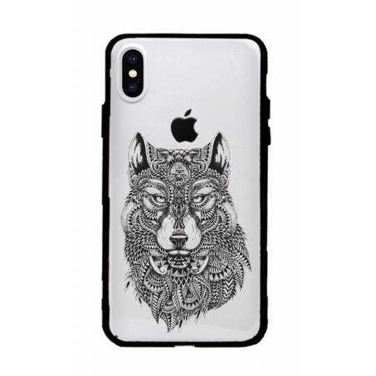 Coque transparente magnetique Apple Iphone X / XS loup
