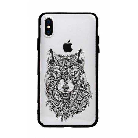 Coque transparente magnetique Apple Iphone X / XS loup