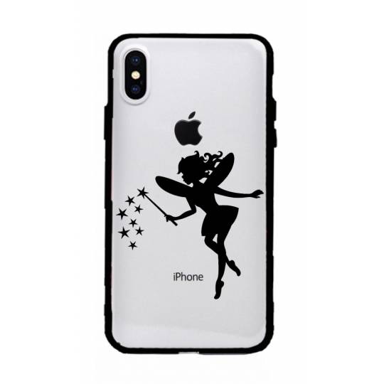 Coque transparente magnetique Apple Iphone X / XS magique fee noir