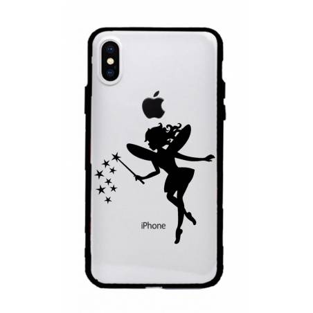 Coque transparente magnetique Apple Iphone X / XS magique fee noir