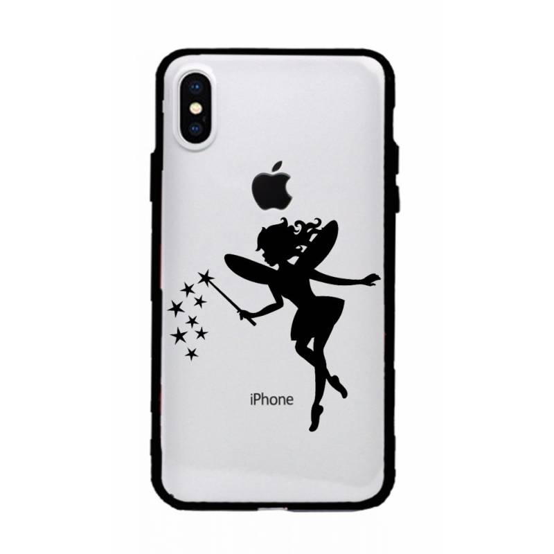 Coque transparente magnetique Apple Iphone X / XS magique fee noir