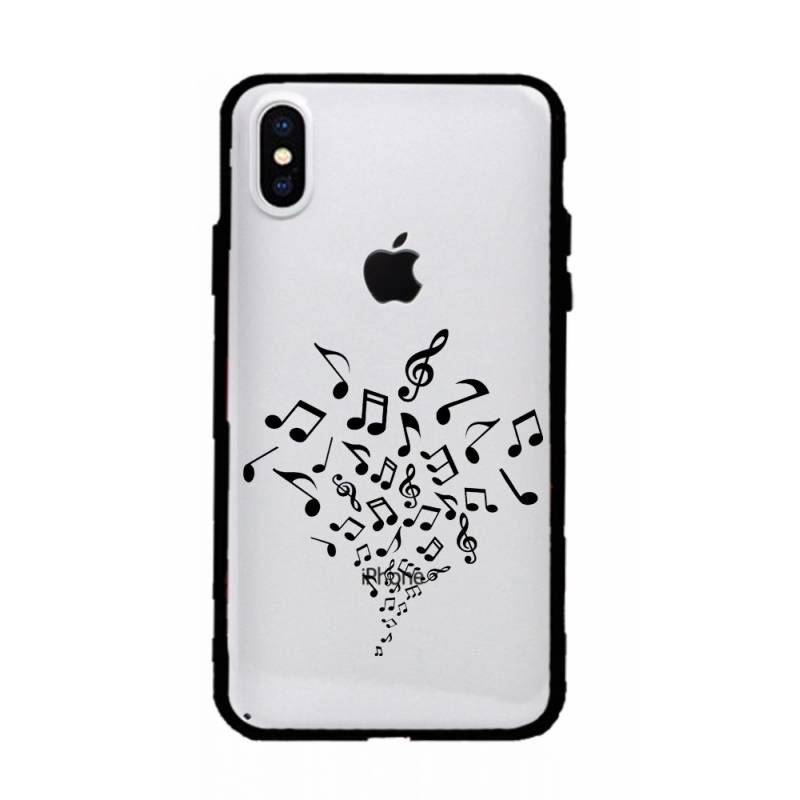 Coque transparente magnetique Apple Iphone X / XS note musique