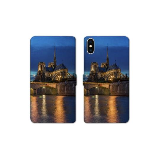 RV Housse cuir portefeuille Iphone XR Monument