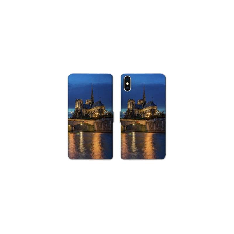 RV Housse cuir portefeuille Iphone XR Monument