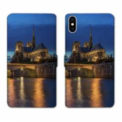 RV Housse cuir portefeuille Iphone X / XS Monument