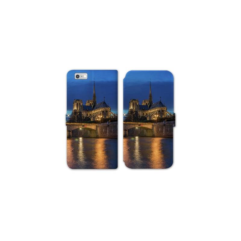 RV Housse cuir portefeuille Iphone 8 Monument