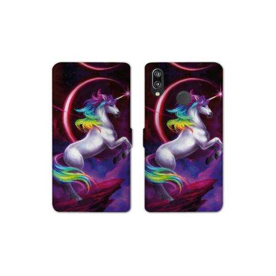 RV Housse cuir portefeuille Samsung Galaxy A40 Licorne