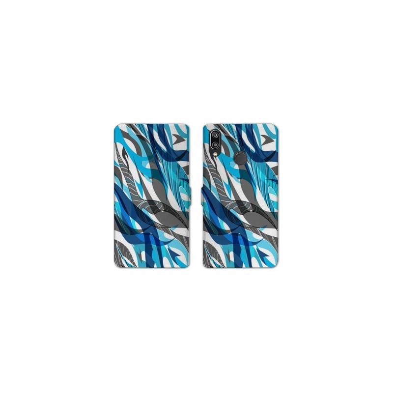 RV Housse cuir portefeuille Samsung Galaxy A40 Etnic abstrait