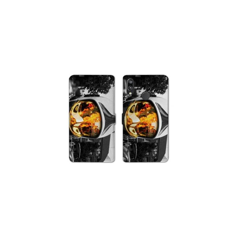 RV Housse cuir portefeuille Samsung Galaxy A40 pompier police