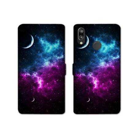 RV Housse cuir portefeuille Samsung Galaxy A40 Espace Univers Galaxie