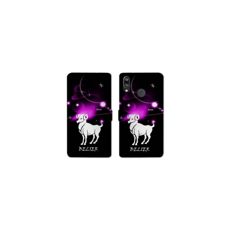 RV Housse cuir portefeuille Samsung Galaxy A40 signe zodiaque