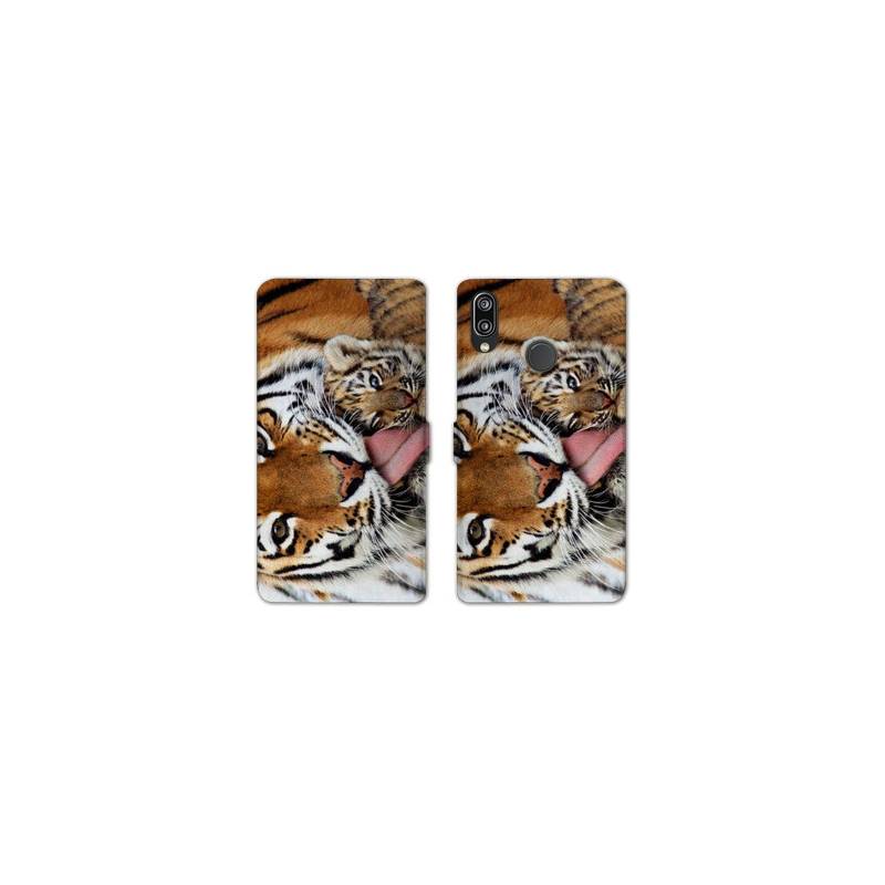 RV Housse cuir portefeuille Samsung Galaxy A40 felins