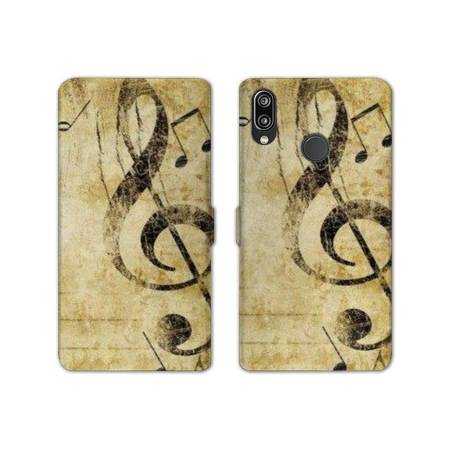 RV Housse cuir portefeuille Samsung Galaxy A40 Musique