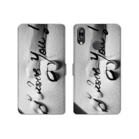 RV Housse cuir portefeuille Samsung Galaxy A40 amour