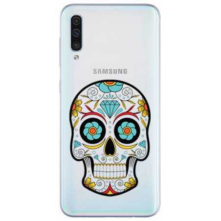 Coque transparente Samsung Galaxy A50 tete mort