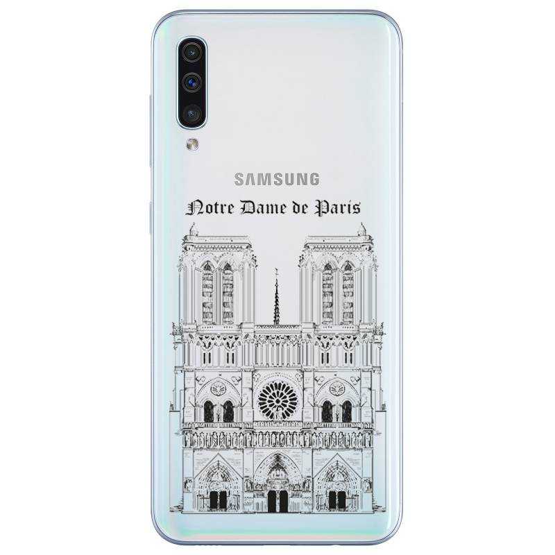 Coque transparente Samsung Galaxy A50 Notre Dame Paris