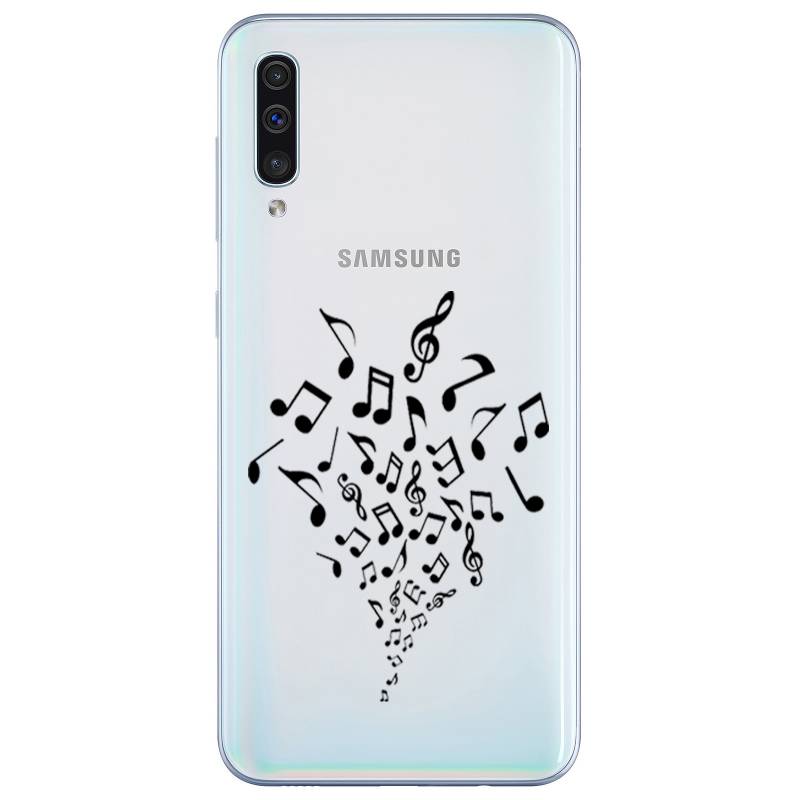 Coque transparente Samsung Galaxy A50 note musique