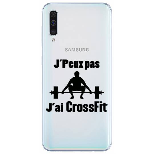 Coque transparente Samsung Galaxy A50 jpeux pas jai crossfit