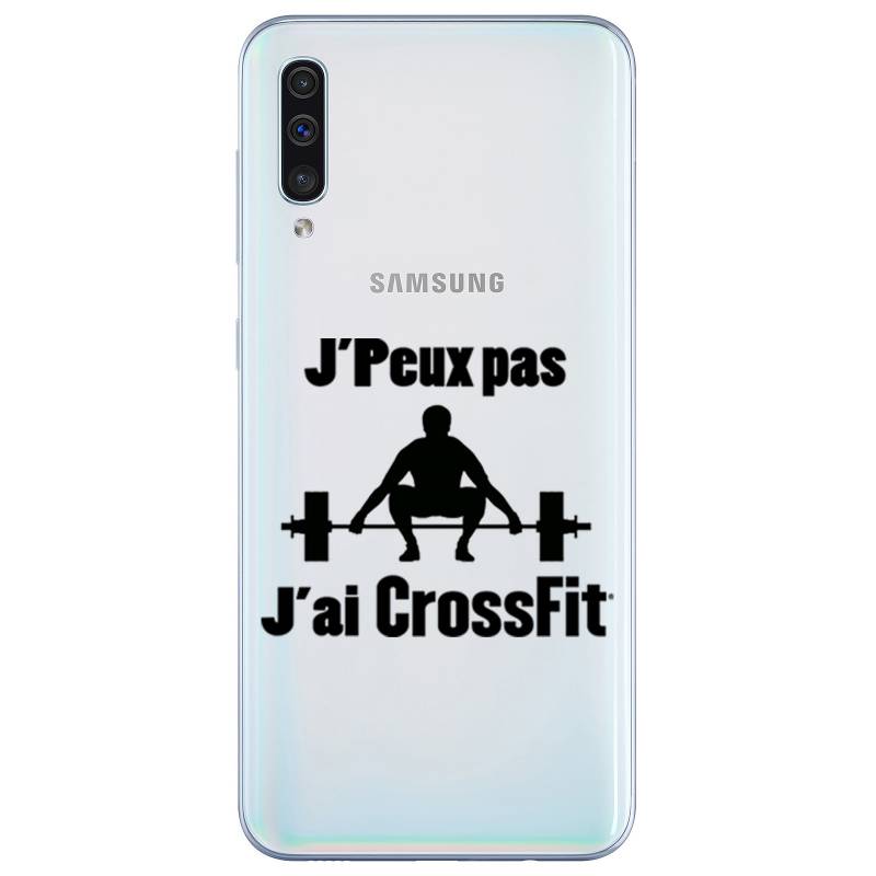 Coque transparente Samsung Galaxy A50 jpeux pas jai crossfit