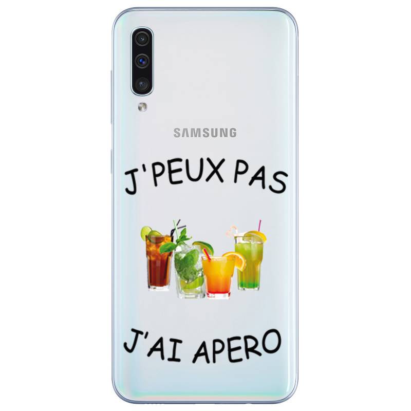 Coque transparente Samsung Galaxy A50 jpeux pas jai apero