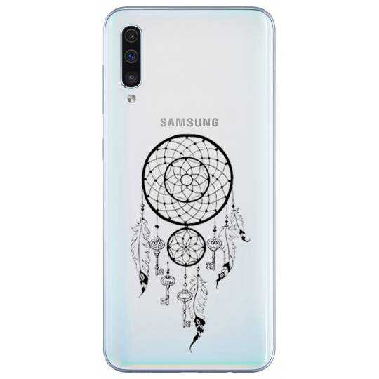 Coque transparente Samsung Galaxy A50 feminine attrape reve cle