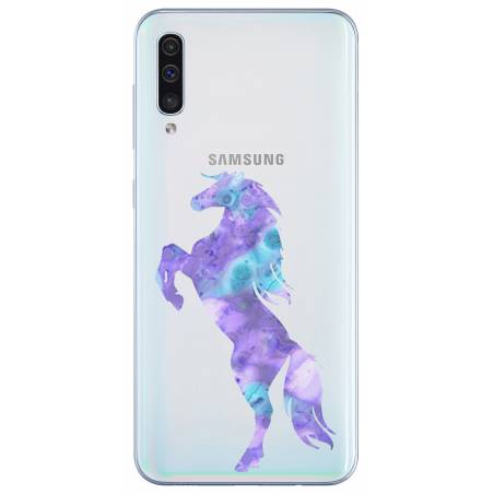 Coque transparente Samsung Galaxy A50 Cheval Encre