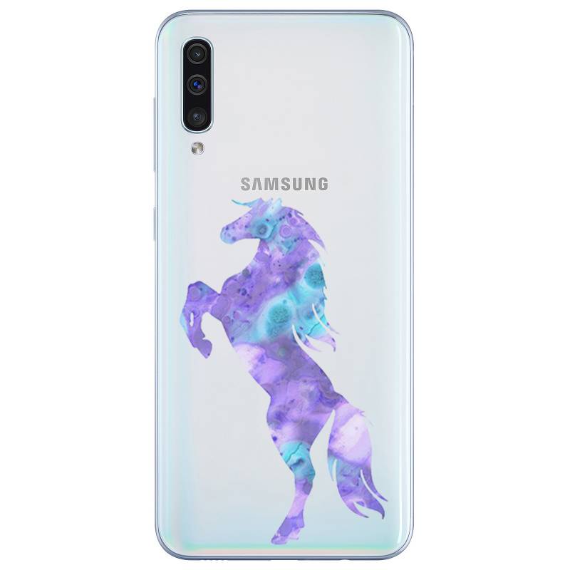 Coque transparente Samsung Galaxy A50 Cheval Encre